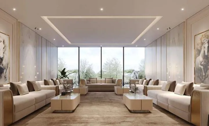 Living room interior in Al Rashidiya, Dubai